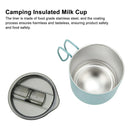 Stainless Steel Double Wall Coffee Cup Thermal Insulated Travel Mug Durable - Grey