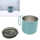 Stainless Steel Double Wall Coffee Cup Thermal Insulated Travel Mug Durable - Grey