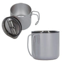 Stainless Steel Double Wall Coffee Cup Thermal Insulated Travel Mug Durable - Grey