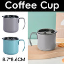 Stainless Steel Double Wall Coffee Cup Thermal Insulated Travel Mug Durable - Grey