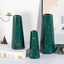 Marbled Ceramic Vase Simple Home Living Room Decor Flower Arrangement Piece