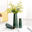Marbled Ceramic Vase Simple Home Living Room Decor Flower Arrangement Piece