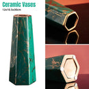 Marbled Ceramic Vase Simple Home Living Room Decor Flower Arrangement Piece