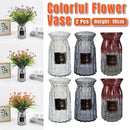 2 Pcs Glass Vase Hydroponic Flower Arrangement Vase for Living Room Decoration - Transparent