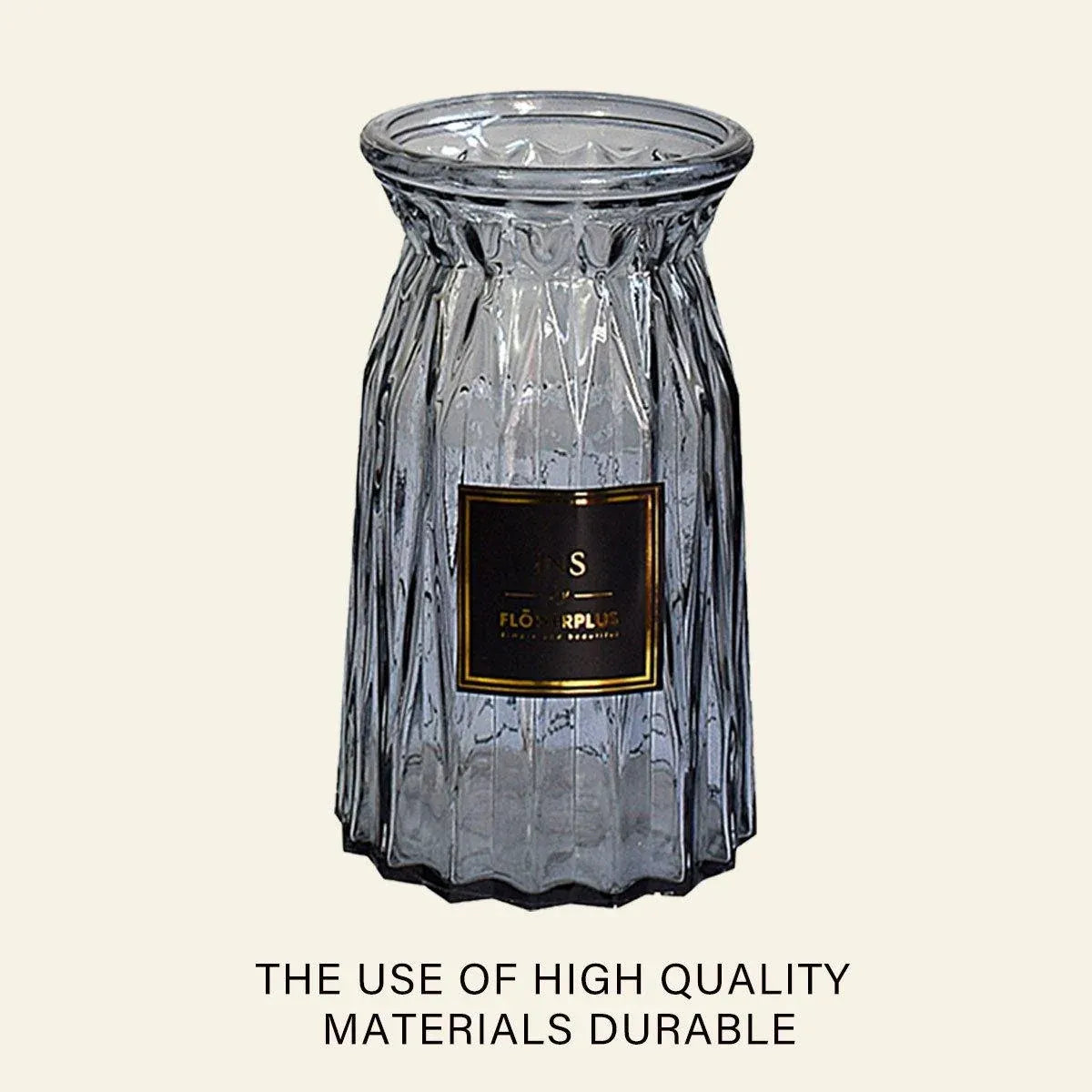2 Pcs Glass Vase Hydroponic Flower Arrangement Vase for Living Room Decoration - Transparent
