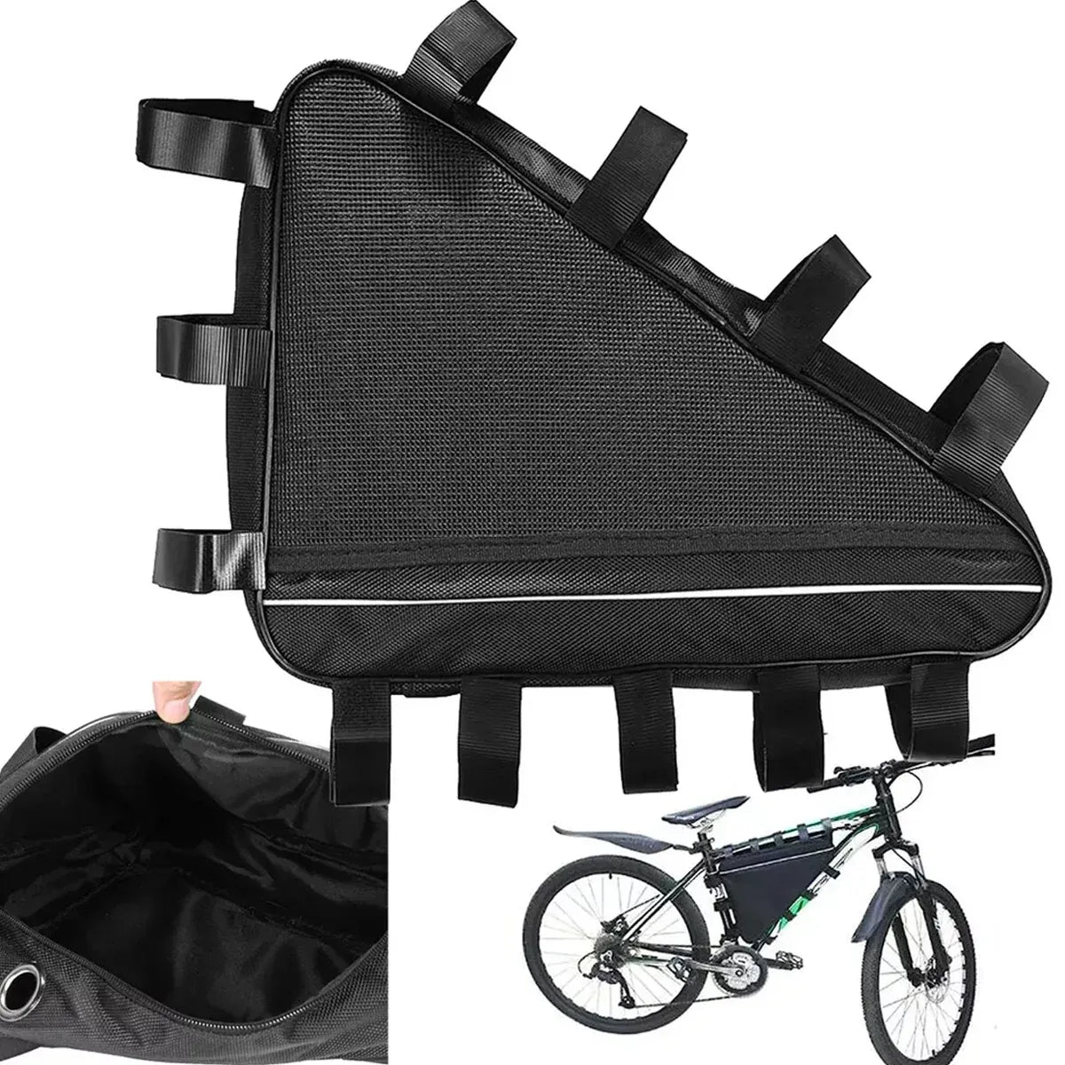 Waterproof Mountain Bike Lithium Battery Storage Bag Bicycle Triangle Frame Pack