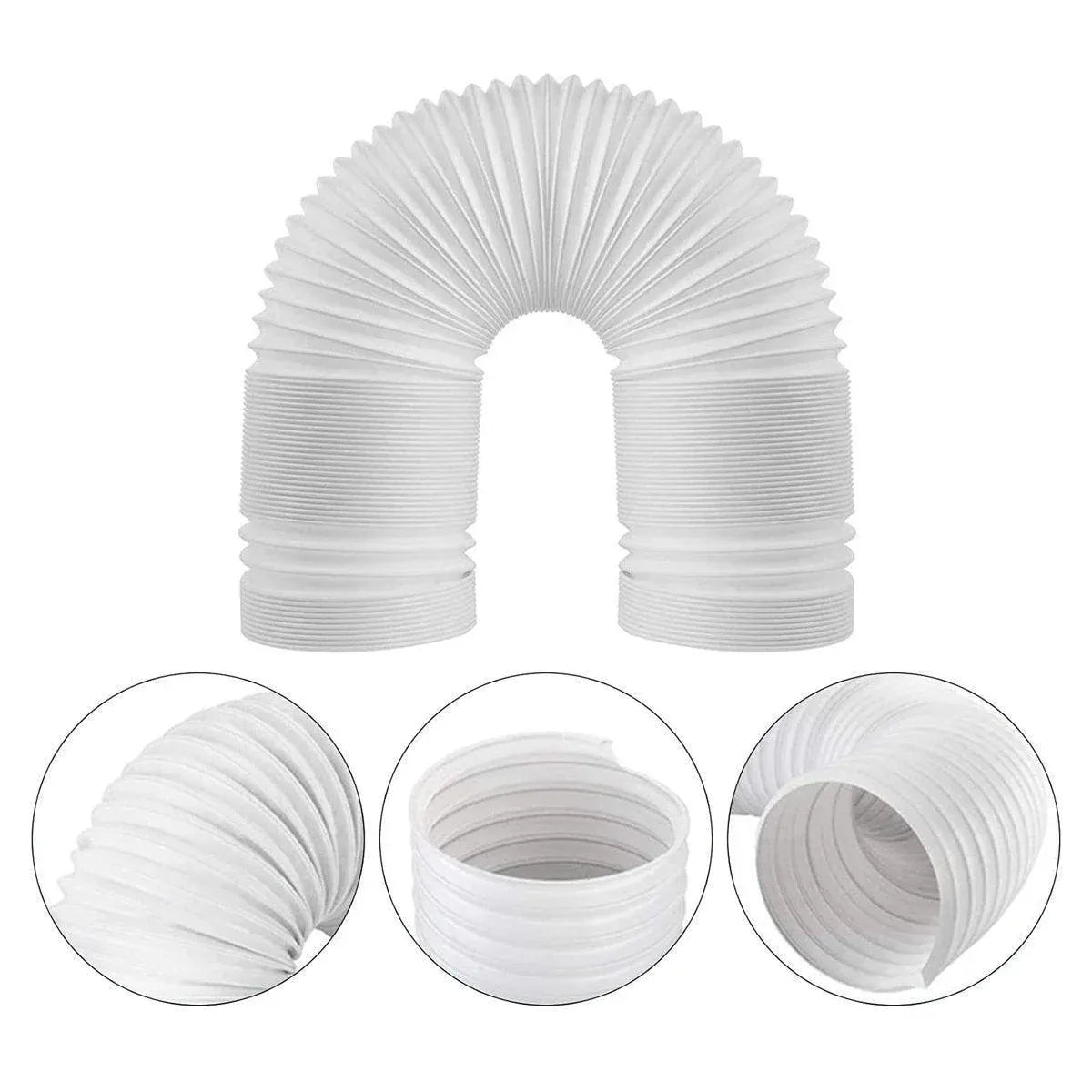 Portable Air Conditioner Exhaust Hose 13/15cm Extendable Vent Pipe PP Steel Wire - 2m x 15cm