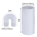 Portable Air Conditioner Exhaust Hose 13/15cm Extendable Vent Pipe PP Steel Wire - 3m x 13cm