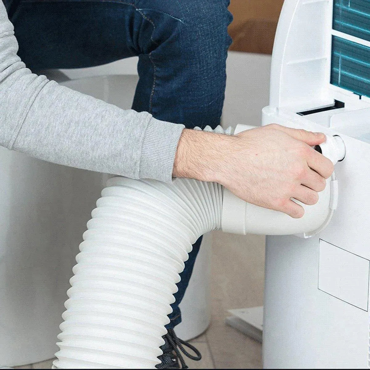 Portable Air Conditioner Exhaust Hose 13/15cm Extendable Vent Pipe PP Steel Wire - 3m x 13cm
