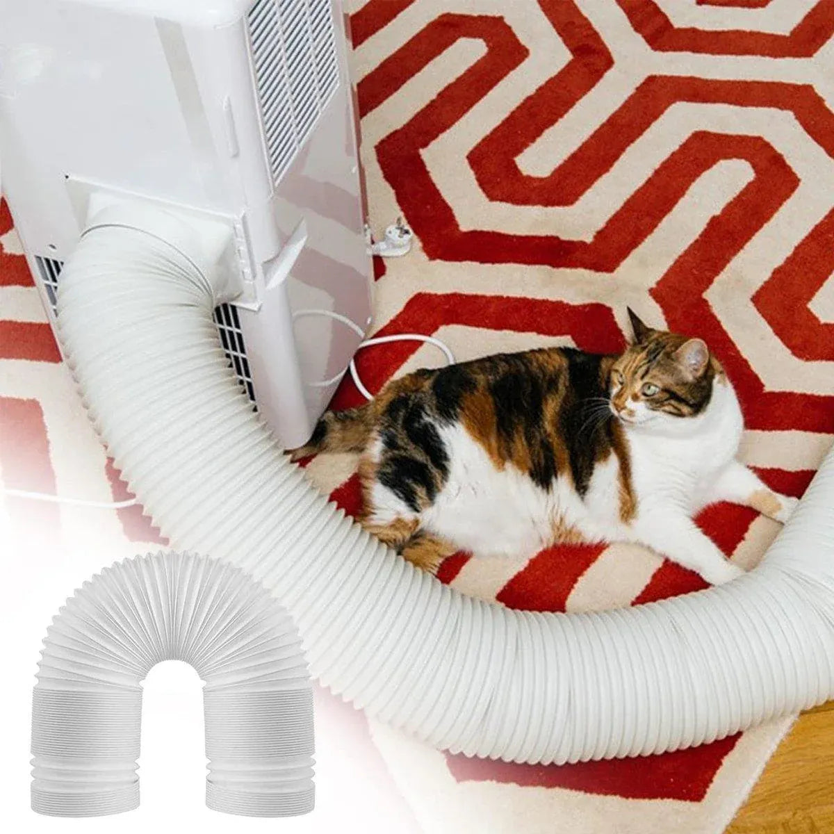 Portable Air Conditioner Exhaust Hose 13/15cm Extendable Vent Pipe PP Steel Wire - 3m x 13cm