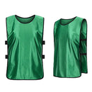 6X Sports Training Bibs Soccer Vests Group Team Bibs Basketball Cricket Football - Grass Green-L