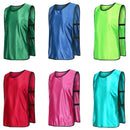 6X Sports Training Bibs Soccer Vests Group Team Bibs Basketball Cricket Football - Lake Blue-S