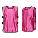 6X Sports Training Bibs Soccer Vests Group Team Bibs Basketball Cricket Football - Lake Blue-S