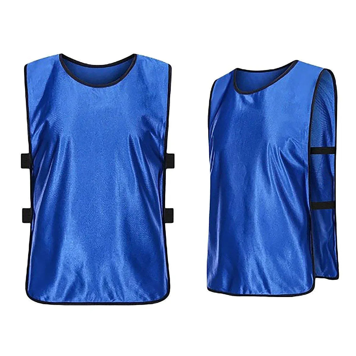 6X Sports Training Bibs Soccer Vests Group Team Bibs Basketball Cricket Football - Lake Blue-S