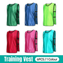 6X Sports Training Bibs Soccer Vests Group Team Bibs Basketball Cricket Football - Lake Blue-S