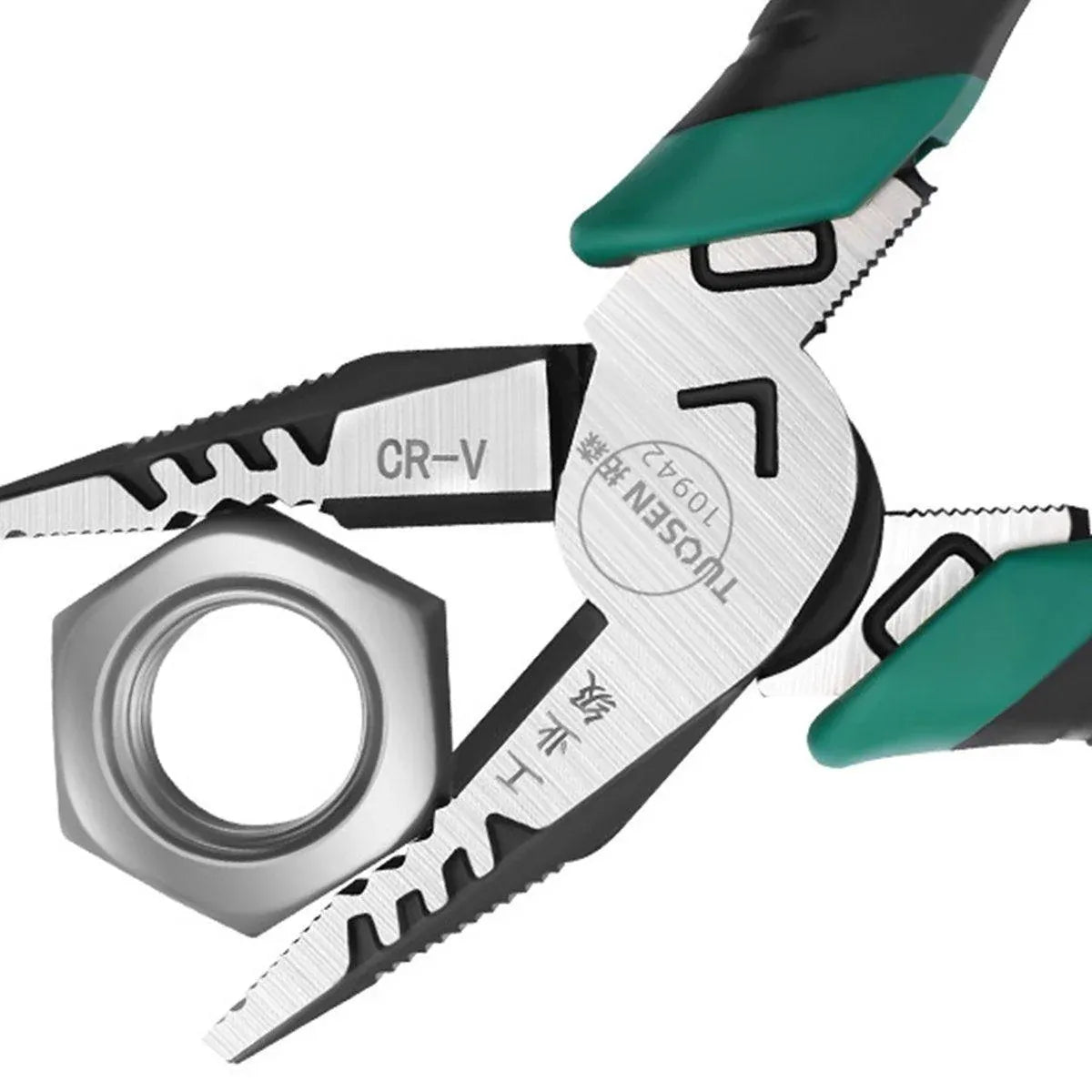 Labor-Saving Multi-Functional Tiger Pliers Flat Needle-Nose Diagonal Wire Pliers - Wire cutters-8inch