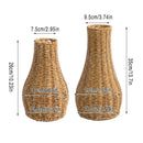 Imitation Rattan Woven Vase Decorative Flower Vase Arrangement for Home Decor - Small