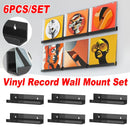 6PCS Wall Mounted Acrylic Vinyl Record Display Stand Durable Acrylic Material