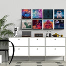 6PCS Wall Mounted Acrylic Vinyl Record Display Stand Durable Acrylic Material