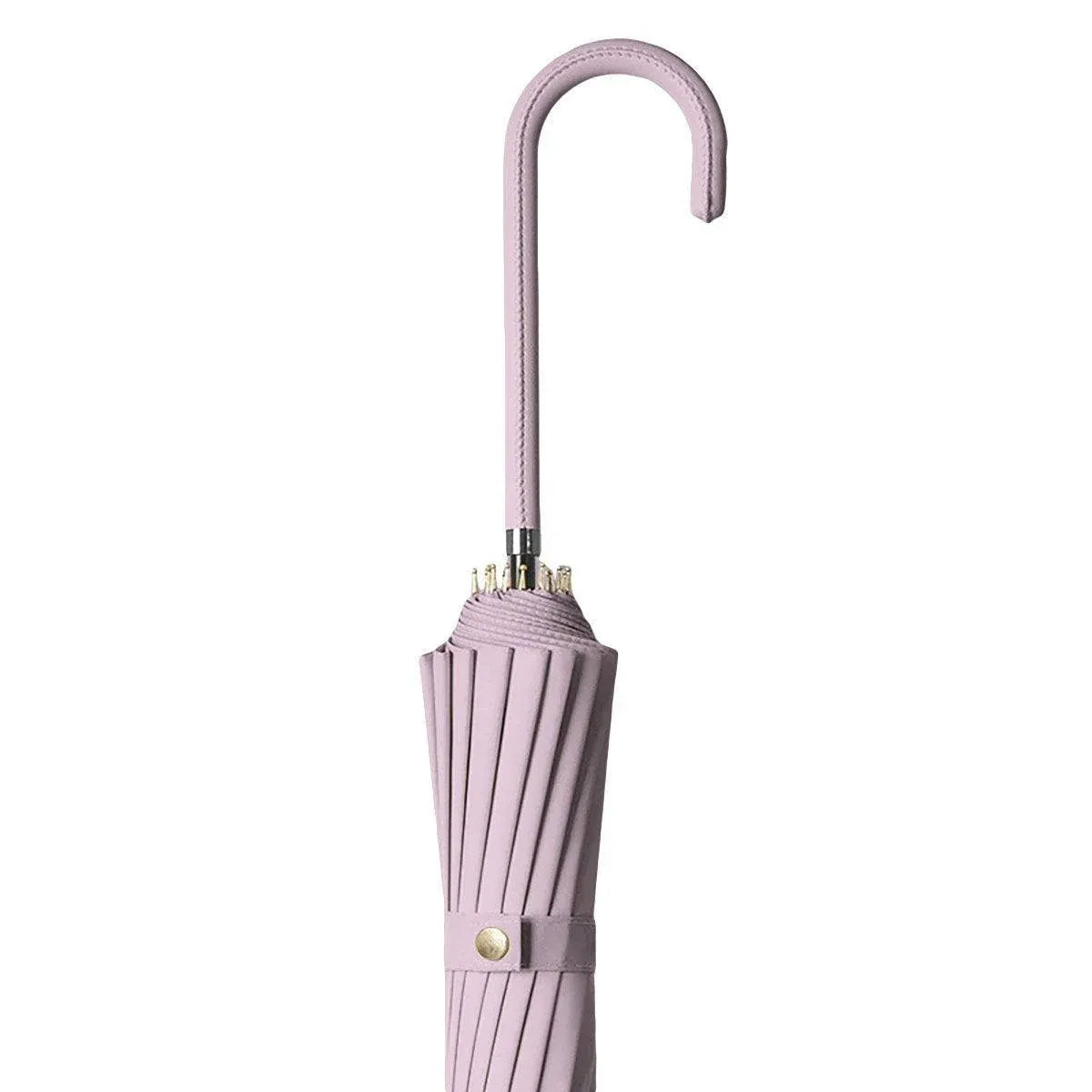 Large 16 Bone Automatic Umbrella Unisex Long Handle Dual Use Rain Sun Umbrella - Purple