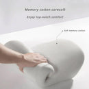 Office Chair Back Support Lumbar Cushion Seat Memory Foam Lumbar Pillow Comfort - Black