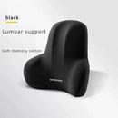 Office Chair Back Support Lumbar Cushion Seat Memory Foam Lumbar Pillow Comfort - Black