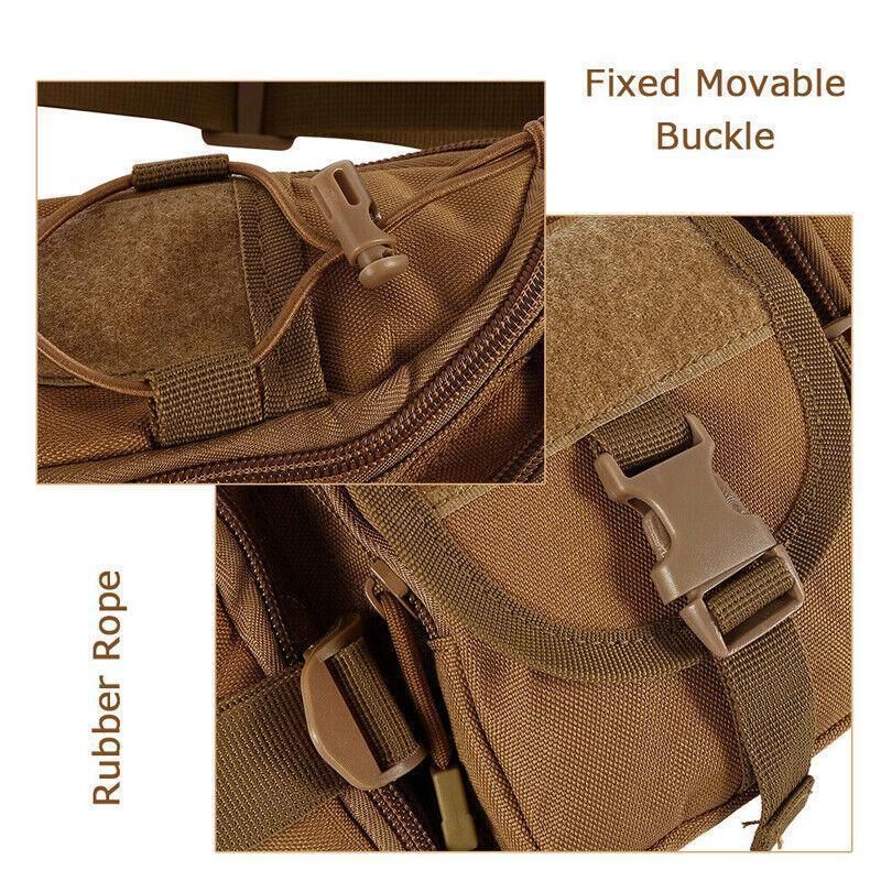 Utility Tactical Men Waist Bag Pack Pouch Military Hiking Camping Belt Bag Au - Khaki
