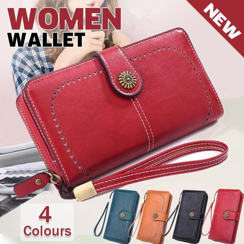 Women Wallets Purse Organizer Pouch Bag Credit Card Cash Holder Case Handbag Au - Black
