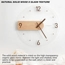 Modern Solid Wood Wall Clock Decorative Home Clock for Living Room Bedroom