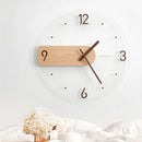 Modern Solid Wood Wall Clock Decorative Home Clock for Living Room Bedroom