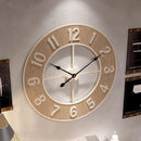 Living Room Wooden Clock Home Silent Clock Wall Mounted For Home Decoration