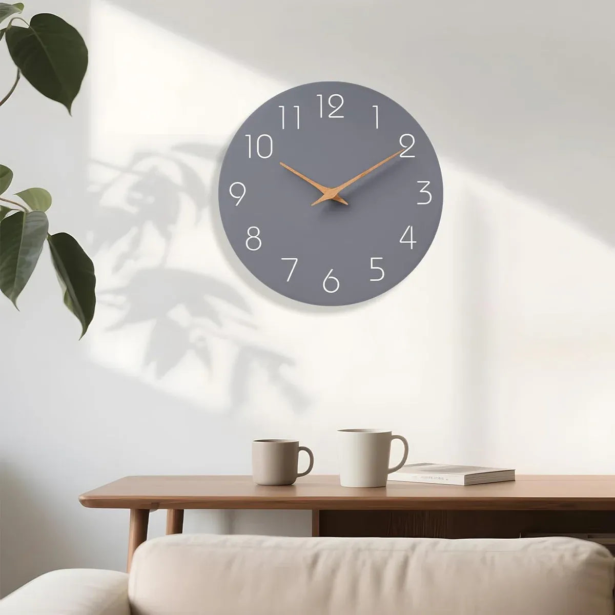 Digital Wall Clock Luxury Simple Living Room Decor Silent Quartz Hanging Watch