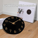 12 Inch Digital Wall Clock Simple Hanging Watch for Living Room Home Decoration - White