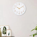 12Inch Silent Wall Clock Decorative Simple Plastic Clock for Living Room Home