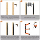 2PCS Wall Mounted Folding Storage Rack Carbon Steel Multi-Layer Organizer