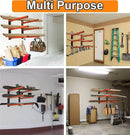 2PCS Wall Mounted Folding Storage Rack Carbon Steel Multi-Layer Organizer