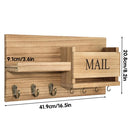 Wooden Wall Mounted Key Holder Storage Rack Door Hook Hanger Coat Rack Organizer