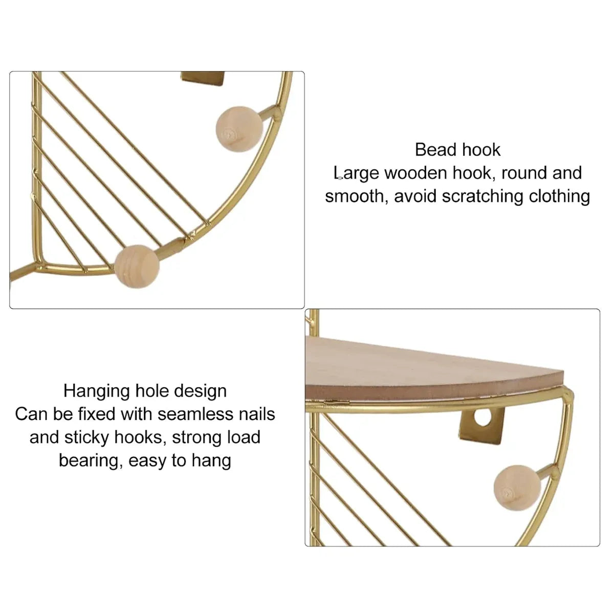 Wall Mounted Storage Rack Metal Shelf Easy Installation Durable Space Saving