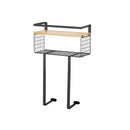 Wall Mounted Bathroom Towel Rack Storage Shelf Multifunctional Holder Organizer