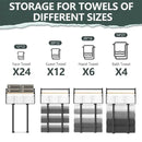 Wall Mounted Bathroom Towel Rack Storage Shelf Multifunctional Holder Organizer