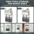 Wall Mounted Bathroom Towel Rack Storage Shelf Multifunctional Holder Organizer