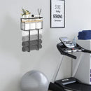 Wall Mounted Bathroom Towel Rack Storage Shelf Multifunctional Holder Organizer