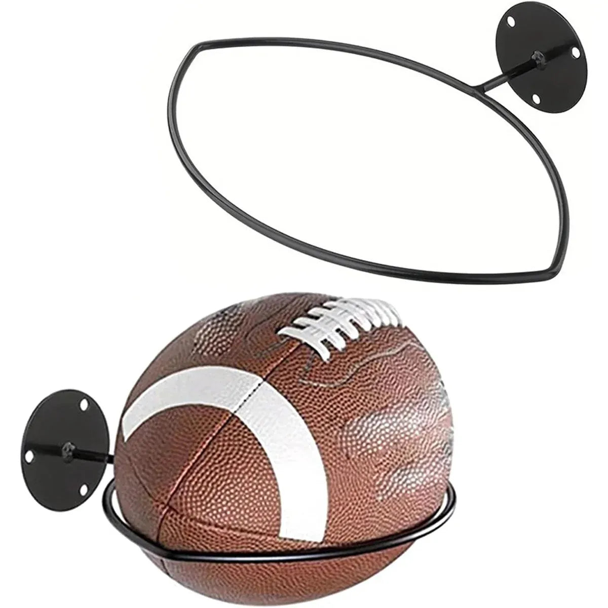 Wall Mounted Football Display Rack Metal Holder for Rugby Soccer Ball