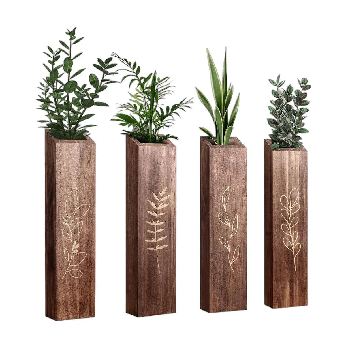 4PCS Wood Plant Wall Shelf Durable Aesthetic for Indoor Wall Decor Storage Use