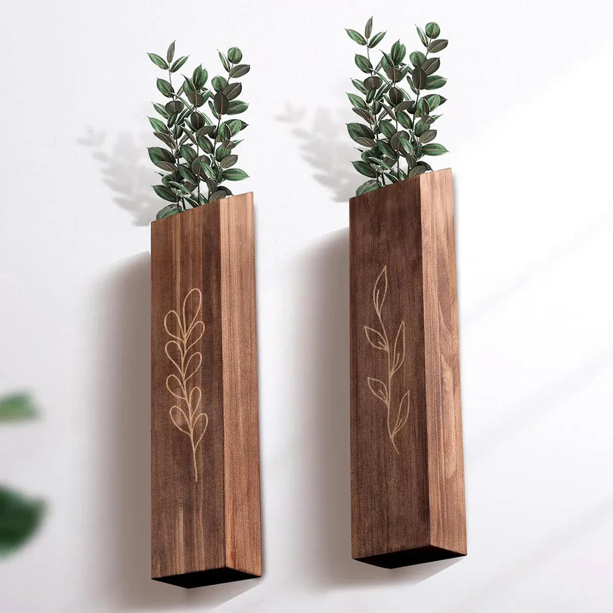 4PCS Wood Plant Wall Shelf Durable Aesthetic for Indoor Wall Decor Storage Use