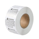 Suffocation Warning Labels Roll 3 Sizes Available Strong Water-Based Adhesive - 10x8cm