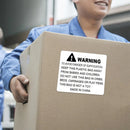 Suffocation Warning Labels Roll 3 Sizes Available Strong Water-Based Adhesive - 10x8cm