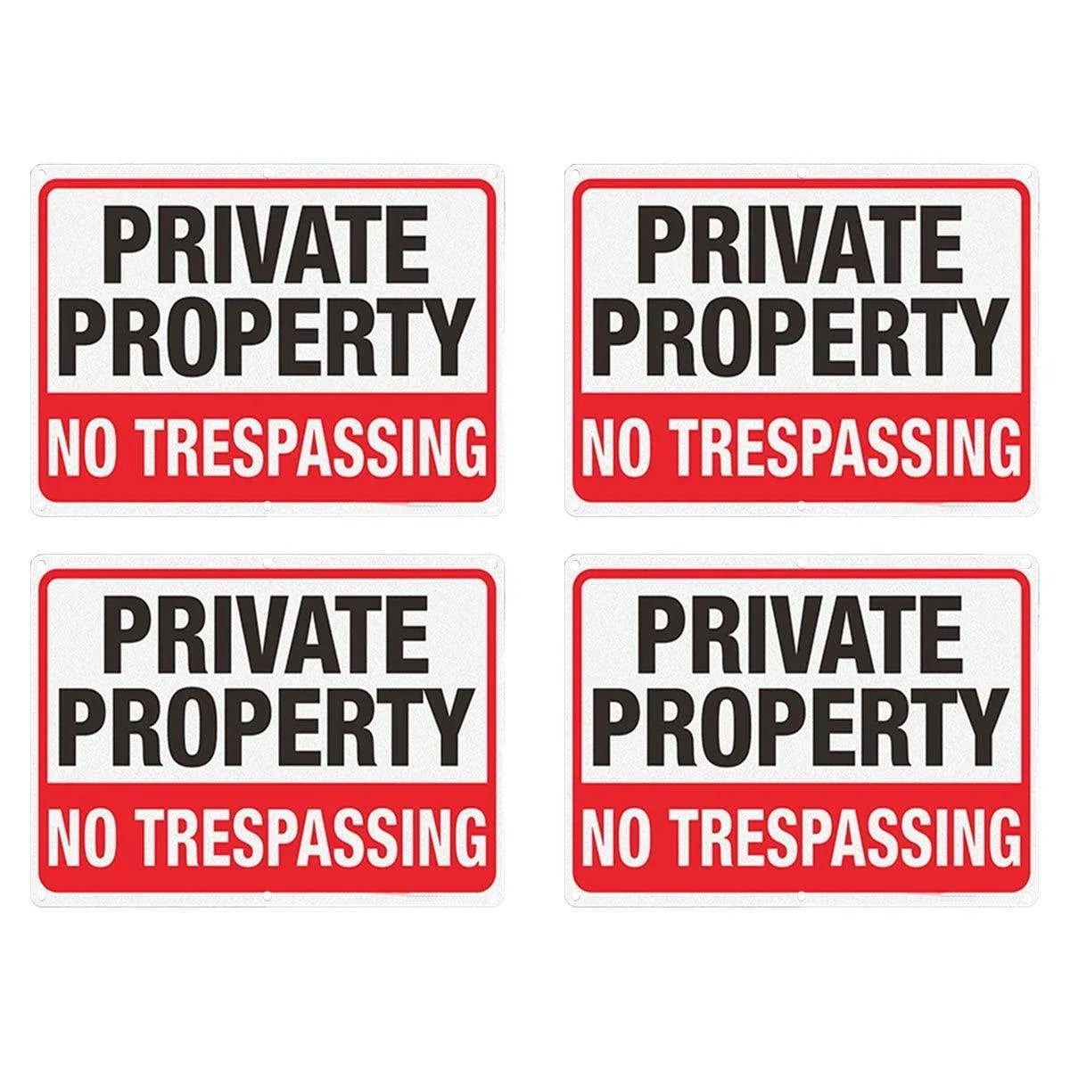4PCS Reflective Surveillance Warning Signs Metal Security Camera Notice Durable