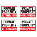 4PCS Reflective Surveillance Warning Signs Metal Security Camera Notice Durable