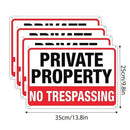 4PCS Reflective Surveillance Warning Signs Metal Security Camera Notice Durable